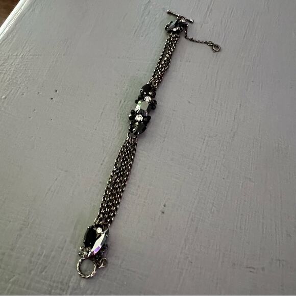 Sorrelli Crystal Black Multi Chain Bracelet - Picture 7 of 7